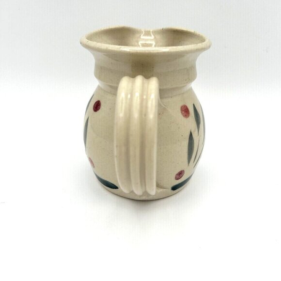 Hilltop Pottery Glazed Stoneware Creamer Leaves & Berry Design - Picture 5 of 8